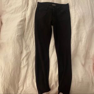 MOTHER denim The Looker black stretchy faux suede